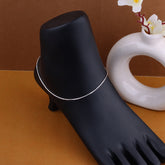 Traditional Shinny Silver Anklet